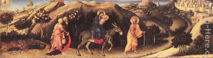 Rest during the Flight into Egypt painting - Gentile da Fabriano Rest during the Flight into Egypt art painting
